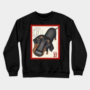 Cute Dachshund Doxie Dog looking innocent Crewneck Sweatshirt